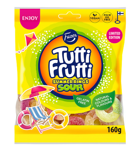 Fazer Tutti Frutti Summer Rings Sour Pouch at The Candy Bar Toronto