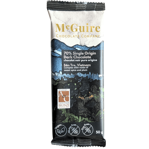 McGuire Chocolate Company - Ben Tre 70% Dark Chocolate Bar at The Candy Bar Toronto