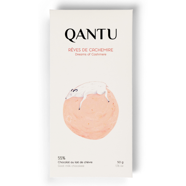 Qantu - Dreams of Cashmere 55% Goat Milk Chocolate Bar at The Candy Bar Toronto