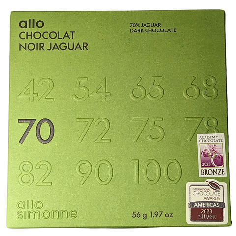 allo simonne - Chocolat Noir Jaguar 70% Bar at The Candy Bar Toronto