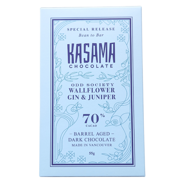 Kasama Chocolate Odd Society Wallflower Gin & Juniper 70% Bar at The Candy Bar Toronto